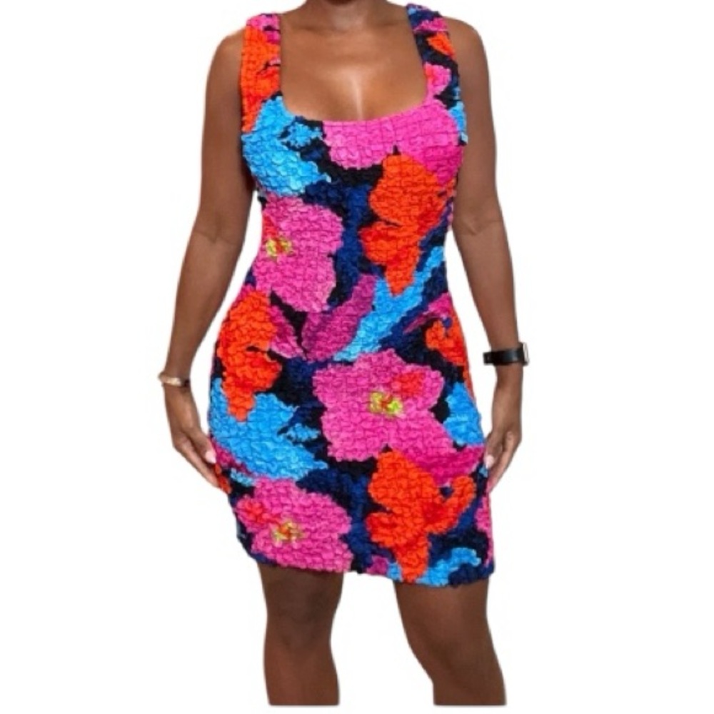 Mara Hoffman Laura floral print mini popcorn dress - Picture 4 of 11